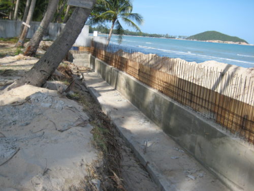 beach concrete base