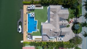 aerial photo of villa construction plan
